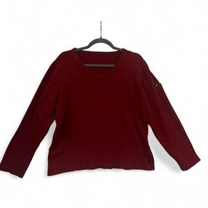 Woolrich Red V-Neck Long Sleeve Top